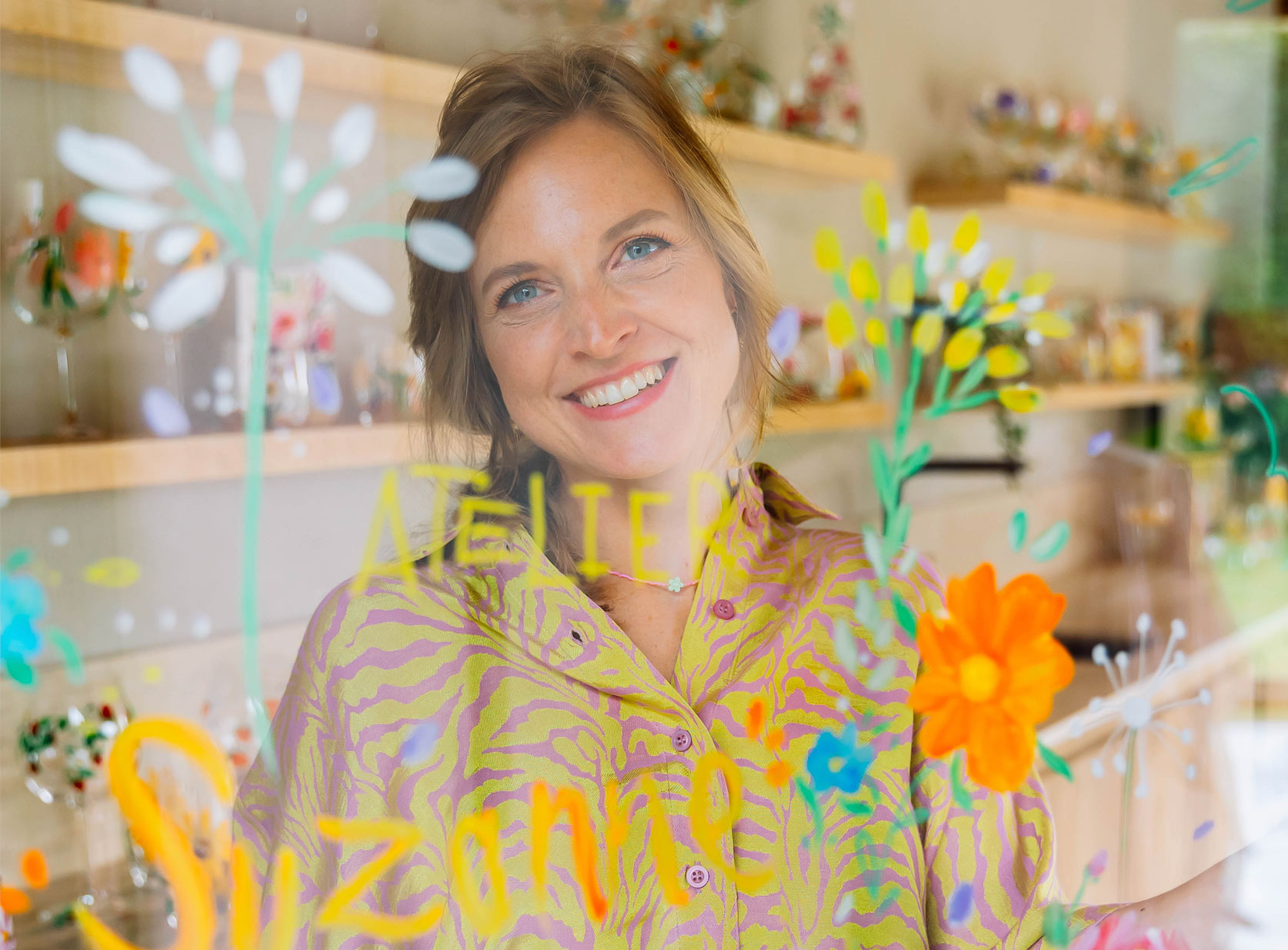 Handgeschilderde glazen collectie 5